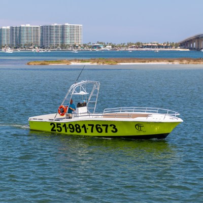 a small boat in a body of water