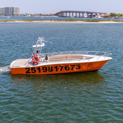 a small boat in a body of water